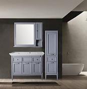 Комплект мебели для ванной комнаты напольный ASB-Woodline Гранда 105, Grigio