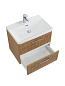 Тумба подвесная с керамической раковиной, Belbagno DUE, 50 см Rovere Nature DUE-500-2C-SO-RN-P+RS333CP.4/160+BB-8076-3-50