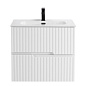Тумба подвесная с керамической раковиной, CEZARES DUET-N, 70 см Bianco Lucido DUET-N-700-2C-SO-BL+CZR-8095-70