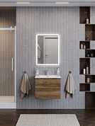 Тумба с керамической раковиной подвесная BelBagno МАРИНА-МИНИ2.0 (Marino-MINI-2.0) 60 Дуб светлый серый, раковина BB-8099-3-60+Marino-MINI-2.0-600-2C-SO-RGS-P