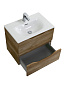 Тумба с керамической раковиной подвесная BelBagno МАРИНА-МИНИ2.0 (Marino-MINI-2.0) 60 Дуб светлый серый, раковина BB-8099-3-60+Marino-MINI-2.0-600-2C-SO-RGS-P