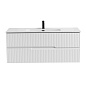 Тумба подвесная с керамической раковиной, CEZARES DUET-N, 120 см Bianco Opaco DUET-N-1200-2C-SO-BO + CZR-8095-120