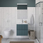 Тумба с раковиной подвесная BelBagno UNO-600-2C-SO-AO Голубой матовый, раковина белая BB-8099-60
