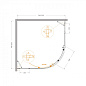 Душевой уголок CEZARES MOLVENO-R-11-90+30-C-GM-IV