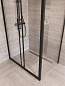 Душевой уголок BelBagno UNO-195-AF-31-90-C-NERO, профиль черный матовый, стекло прозрачное.