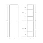 Шкаф подвесной BelBagno DUE-1500-2A-SC-GM-P+RS333CP.4/160