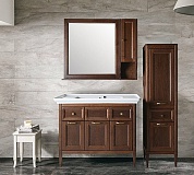 Комплект мебели для ванной комнаты напольный ASB-Woodline Гранда 105, орех антикварный