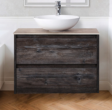 Тумба с накладной раковиной для ванной комнаты BelBagno Kraft 80 см Pino Pasadena