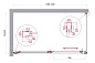 Душевой уголок BelBagno LUCE-AH-1-140/80-C-Cr