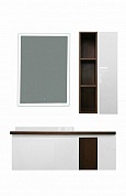 Комплект мебели для ванной комнаты подвесной Эстет Malibu 1400х500, 2 ящика, левосторонний