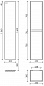 Колонна подвесная, SANCOS LIBRA 350х300х1600, белый глянец, PLB35W