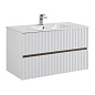 ELEGANT База под раковину подвесная с двумя выкатными ящиками, 100 см AM-ELEGANT-1000-2C-SO-BM-LED белый матовый