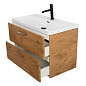 Тумба подвесная с керамической раковиной, Belbagno DUE, 80 см Rovere Nature DUE-800-2C-SO-RN-P+RS006SN.4/160+BB-8076-3-80