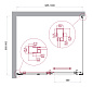 Душевой уголок BelBagno LUCE-AH-1-100/90-C-Cr