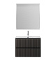Тумба с раковиной подвесная BelBagno UNO-MINI-1000-2C-SO-GSO Темно-серый матовый, раковина белая BB-8099-3-100