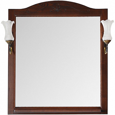 Зеркало ASB-Woodline Салерно 80 см, орех антикварный, 9691