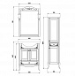 Комплект мебели для ванной комнаты напольный ASB-Woodline Салерно 65, белый патина серебро