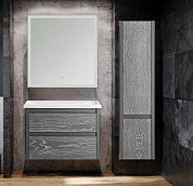 Комплект мебели для ванной комнаты подвесной ASB-Woodline Лорена 80, Grigio