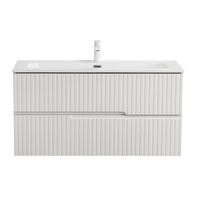 DUET-N Тумба под раковину подвесная с двумя выкатными ящиками, Bianco Lucido 700x457x500, DUET-N-700-2C-SO-BL