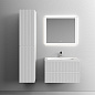 Тумба с керамической раковиной подвесная, SANCOS Snob T, 80 см Bianco SNT80W+CN7012