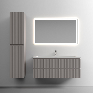 Тумба подвесная с керамической раковиной, SANCOS Snob T, 120 см Doha Soft SNT120SM+CN7017