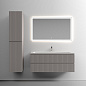 Тумба подвесная с керамической раковиной, SANCOS Snob T, 120 см Doha Soft SNT120SM+CN7017