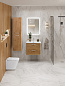 Тумба подвесная с керамической раковиной, Belbagno DUE, 50 см Rovere Nature DUE-500-2C-SO-RN-P+RS333CP.4/160+BB-8076-3-50