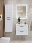Тумба подвесная с керамической раковиной, Belbagno DUE, 50 см Bianco Lucido DUE-500-2C-SO-BL-P+RS333MDN.4/160+BB-8076-3-50