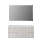 Тумба подвесная с керамической раковиной, CEZARES DUET-N, 120 см Bianco Opaco DUET-N-1200-2C-SO-BO + CZR-8095-120