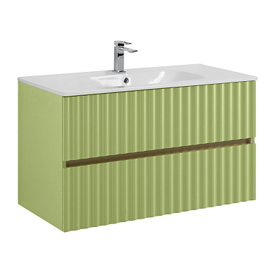 ELEGANT База под раковину подвесная с двумя выкатными ящиками, 100 см AM-ELEGANT-1000-2C-SO-MN-P мята
