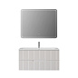 Тумба подвесная с керамической раковиной, CEZARES DUET-N, 100 см Bianco Opaco DUET-N-1000-2C-SO-BO+CZR-8073-100