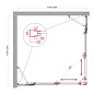 Душевой уголок BelBagno LUCE-A-22-100+20-C-Cr