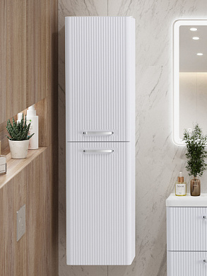 Шкаф подвесной BelBagno DUE-1500-2A-SC-BM-P Белый металлик