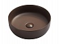 Умывальник чаша накладная круглая (цвет Темно-Коричневый Матовый)  Ceramica Nova Element 390*390*120мм