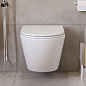 Унитаз подвесной безободковый с сиденьем BelBagno UNO BB3105CHR/SC