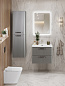 Тумба подвесная с керамической раковиной, Belbagno DUE, 50 см, Сатин DUE-500-2C-SO-SAT-P+BB-8076-3-50+RS333MBSN.4/160