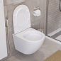 Унитаз подвесной безободковый с сиденьем BelBagno UNO BB3105CHR/SC