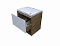 Комплект мебели для ванной комнаты подвесной Эстет Monaco Wood 700х476, 1 ящик
