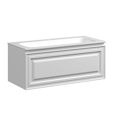 Very База под раковину подвесная с одним выкатным ящиком, 995х445х406 Bianco VR100W