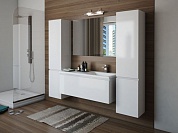 Комплект мебели для ванной комнаты подвесной Эстет Dallas Luxe 1200х482, 1ящик, правосторонний