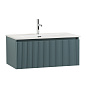 Тумба с раковиной подвесная BelBagno UNO-800-1C-SO-AO Голубой матовый, раковина белая BB-8099-80