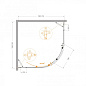 Душевой уголок CEZARES MOLVENO-R-11-90+20-C-GM-IV
