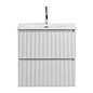 Тумба с раковиной подвесная BelBagno UNO-MINI-700-2C-SO-BO Белый матовый, раковина белая BB-8099-3-70