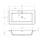 Раковина из искусственного мрамора Solid surface 95x49x25 CEZARES 50264