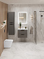 Тумба подвесная с керамической раковиной, Belbagno DUE, 50 см, Оружейная сталь DUE-500-2C-SO-GM-P+BB-8076-3-50+RS333MDN.4/160