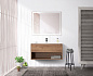 Тумба подвесная с керамической раковиной BelBagno KRAFT 100 Rovere Tabacco