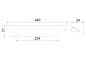 Мебельная ручка SKYLINE RS155HCP.4/224-NERO 44 см