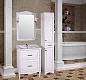 Комплект мебели для ванной комнаты напольный ASB-Woodline Римини Nuovo 60, белый патина серебро