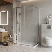 Душевой уголок BelBagno LUCE-AH-21-145/90-C-Cr прозрачное стекло, профиль хром