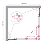 Душевой уголок BelBagno LUCE-A-22-90+20-C-Cr